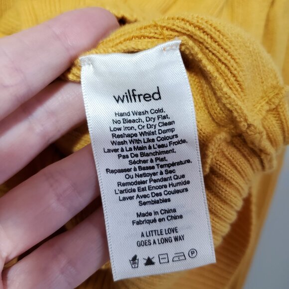 WILFRED Icalma Merino Wool Sweater Aritzia Mock Neck Dolman Marana Women's Small - Picture 10 of 12